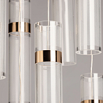 Люстра каскадная с прозрачными цилиндрическими плафонами Jenae Glass Tube Lighting варинант исполнения - 4 | Loft Concept в Санкт-петербурге