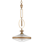 Подвесной светильник с плоским прозрачным плафоном и декоративной вставкой из текстурного камня Tectona  варинант исполнения - 1 | Loft Concept в Санкт-петербурге