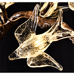 Подвесной светильник в виде золотой ветки с цветами и птичками Marvelous Garden варинант исполнения - 2 | Loft Concept в Санкт-петербурге