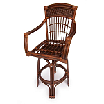 Барный стул из ротанга Eloise коричневый варинант исполнения - 5 | Loft Concept в Санкт-петербурге