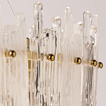 Люстра круглая с прозрачными стержнями разной длины Textured Glass Chandelier варинант исполнения - 9 | Loft Concept в Санкт-петербурге