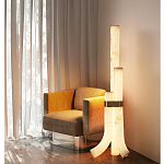 Торшер геометрический с тремя мраморными плафонами Marble Tripod варинант исполнения - 5 | Loft Concept в Санкт-петербурге