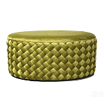 Пуф овальный плетеный оливкового цвета Pool Woven Velour варинант исполнения - 1 | Loft Concept в Санкт-петербурге