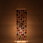 Торшер из перламутра на металлическом каркасе Indonesian Tower 2 варинант исполнения - 3 | Loft Concept в Санкт-петербурге