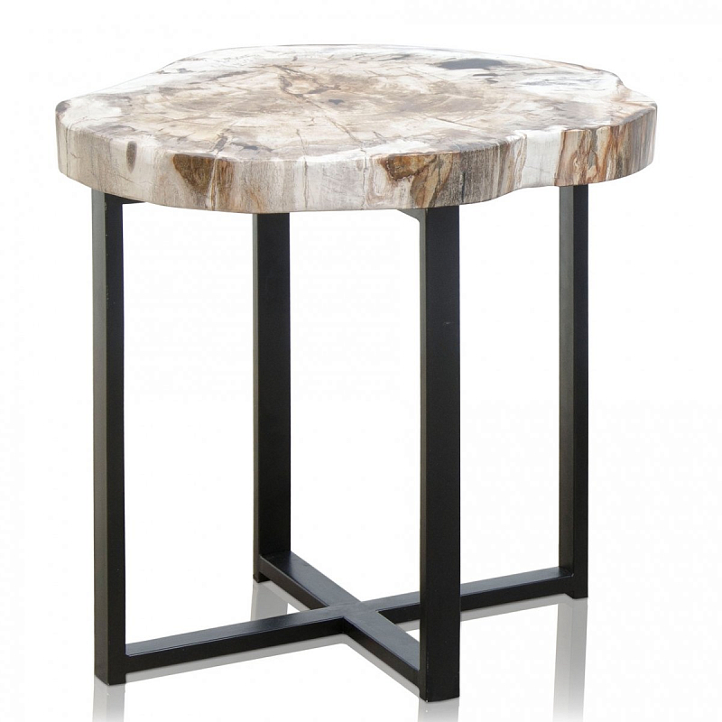 PETRIFIED WOOD COFFEETABLE S Окаменелое дерево Черный в Санкт-петербурге | Loft Concept 