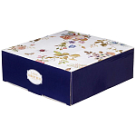 Ваза фарфоровая круглая на ножке с рисунком цветов Garden Whisper Porcelain Set  варинант исполнения - 2 | Loft Concept в Санкт-петербурге