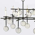 Люстра подвесная с 8-ю лампами и стеклянными круглыми подвесками Currey & Company варинант исполнения - 7 | Loft Concept в Санкт-петербурге