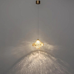 Подвесной светильник с плафоном из фактурного светло-янтарного стекла Light Ensemble варинант исполнения - 4 | Loft Concept в Санкт-петербурге