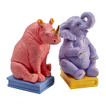 Держатель для книг Elephant and Rhinoceros Bookend варинант исполнения - 2 | Loft Concept в Санкт-петербурге