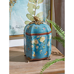 Ваза голубая с крышкой и цветочным узором Genuine Chinese Classics варинант исполнения - 2 | Loft Concept в Санкт-петербурге