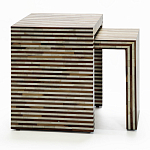 Комплект приставных столиков Stripes Set of tables Beige варинант исполнения - 1 | Loft Concept в Санкт-петербурге