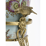 Ваза из голубого фарфора с рисунком птиц и цветов и декоративными элементами Blue Garden варинант исполнения - 4 | Loft Concept в Санкт-петербурге