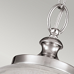 Подвесной светильник с прозрачным стеклянным плафоном в форме шара в современном стиле на цепи Feiss варинант исполнения - 4 | Loft Concept в Санкт-петербурге