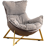 Кресло с принтом "гусиная лапка" PIED DE POULE Armchair варинант исполнения - 1 | Loft Concept в Санкт-петербурге