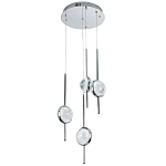 Люстра с 4-мя плафонами из хрустального шара Crystal Bubbles Chrome Hanging Lamp варинант исполнения - 1 | Loft Concept в Санкт-петербурге