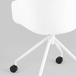 Офисное кресло из пластика с мягким сиденьем Eggshell Grey варинант исполнения - 8 | Loft Concept в Санкт-петербурге