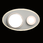 Бра овальной формы белого цвета с 2-мя лампами Lunar Pebbles варинант исполнения - 4 | Loft Concept в Санкт-петербурге