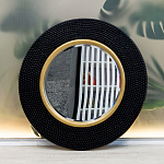 Зеркало в черной фактурной раме с золотым кантом Summon the Light варинант исполнения - 8 | Loft Concept в Санкт-петербурге