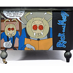 Кресло "Умный Умник" Rick and Morty graffiti chair натуральная кожа  варинант исполнения - 6 | Loft Concept в Санкт-петербурге