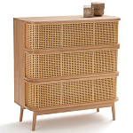 Комод с 3-мя ящиками из плетеного ротанга Ruiz Light Chest of Drawers варинант исполнения - 2 | Loft Concept в Санкт-петербурге