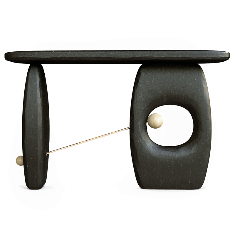 Консоль Lusitania Латунь Черный матовый в Санкт-петербурге | Loft Concept 