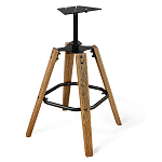 Барный стул со спинкой на 4-х коричневых ножках Черный Велюр Ava Charm варинант исполнения - 4 | Loft Concept в Санкт-петербурге