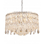 Люстра круглая с хрустальными подвесками на серебряном каркасе Roul Crystal Light варинант исполнения - 4 | Loft Concept в Санкт-петербурге