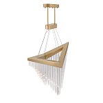 Люстра золотого цвета в форме галочки с каскадом длинных прозрачных трубок Eurofase варинант исполнения - 5 | Loft Concept в Санкт-петербурге