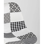 Пластиковый стул на ножках из массива бука Eames Черно-Белый Пэчворк варинант исполнения - 2 | Loft Concept в Санкт-петербурге