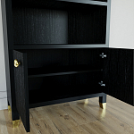 Книжный Стеллаж Elsa Dreams Black с задней стенкой варинант исполнения - 3 | Loft Concept в Санкт-петербурге