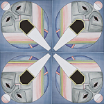 Плитка дизайнерская с узором Маска варинант исполнения - 1 | Loft Concept в Санкт-петербурге