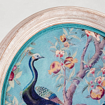 Стул из массива бука с изображением птиц и цветов Turquoise Beige Chinoiserie Garden Chair варинант исполнения - 3 | Loft Concept в Санкт-петербурге