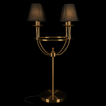 Настольная лампа на металлическом основании бронзового цвета с 4-мя черными конусовидными абажурами Dignity варинант исполнения - 2 | Loft Concept в Санкт-петербурге