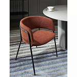 Стул полукруглый мягкий с буклированной обивкой Chair with Boucle Upholstery варинант исполнения - 2 | Loft Concept в Санкт-петербурге