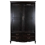 Шкаф черный с двумя дверцами и 4-мя ящиками Vintage  варинант исполнения - 1 | Loft Concept в Санкт-петербурге