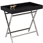 Стол сервировочный кожаный с декором в виде золотистой фигуркой лося Embodiment of Style варинант исполнения - 1 | Loft Concept в Санкт-петербурге