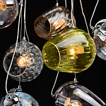 Люстра каскадная с 9-ю разноцветными стеклянными плафонами Kaleido варинант исполнения - 13 | Loft Concept в Санкт-петербурге