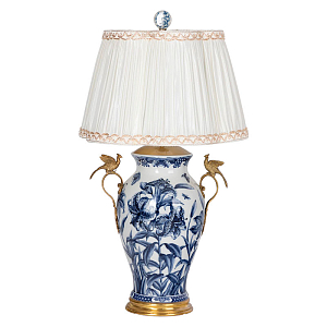 Настольная лампа лилия с бронзовыми элементами Lily