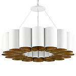 Люстра круглая фактурная в сочетании белого и золотого цвета Wide Stripes of Ribbon варинант исполнения - 4 | Loft Concept в Санкт-петербурге