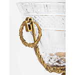 Чаша из рельефного стекла прозрачного цвета на бронзовой подставке Eden Garden варинант исполнения - 2 | Loft Concept в Санкт-петербурге