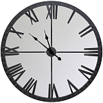 Часы настенные зеркальные с чёрным металлическим циферблатом Mirror Tower Clock варинант исполнения - 1 | Loft Concept в Санкт-петербурге