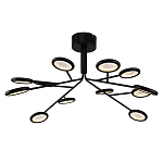 Люстра черного цвета с 12-ю круглыми плафонами Bendik Lighting варинант исполнения - 2 | Loft Concept в Санкт-петербурге