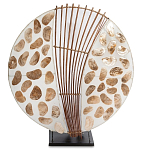 Настольная лампа из перламутра и дерева на подставке Indonesian Shell варинант исполнения - 3 | Loft Concept в Санкт-петербурге