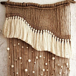 Дизайнерское Панно Дюна Макраме из нитей и бусин Wall Panel Dune варинант исполнения - 1 | Loft Concept в Санкт-петербурге