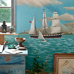 Обои ручная роспись Nantucket Crossing Brandt colourway on scenic paper варинант исполнения - 2 | Loft Concept в Санкт-петербурге