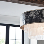 Люстра круглая с подвесками из текстурированного стекла молочного цвета Hinkley варинант исполнения - 7 | Loft Concept в Санкт-петербурге