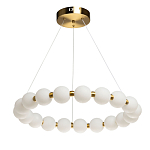 Люстра круглая с матовыми белыми шарами PEARLS Suspension варинант исполнения - 2 | Loft Concept в Санкт-петербурге