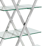 Стеллаж со стеклянными полками на стальном каркасе X-ray варинант исполнения - 3 | Loft Concept в Санкт-петербурге