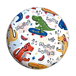 Пуф детский круглый с принтом Dinosaurs CHILDHOOD варинант исполнения - 3 | Loft Concept в Санкт-петербурге