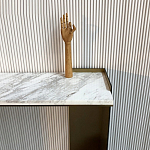 Консоль прямоугольная с основанием чёрного и золотого цвета Wrap варинант исполнения - 3 | Loft Concept в Санкт-петербурге